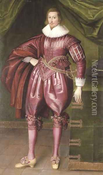 Portrait of Sir John Penruddock (d.1648) Oil Painting - English School