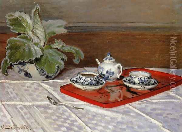The Tea Set Oil Painting - Claude Oscar Monet