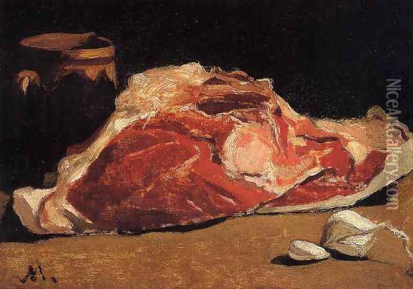 Still Life With Meat Oil Painting - Claude Oscar Monet