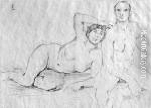 Zwei Menschen Oil Painting - Lovis (Franz Heinrich Louis) Corinth