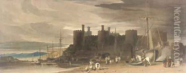 Conway Castle, Caernarvonshire, Wales Oil Painting - John Varley