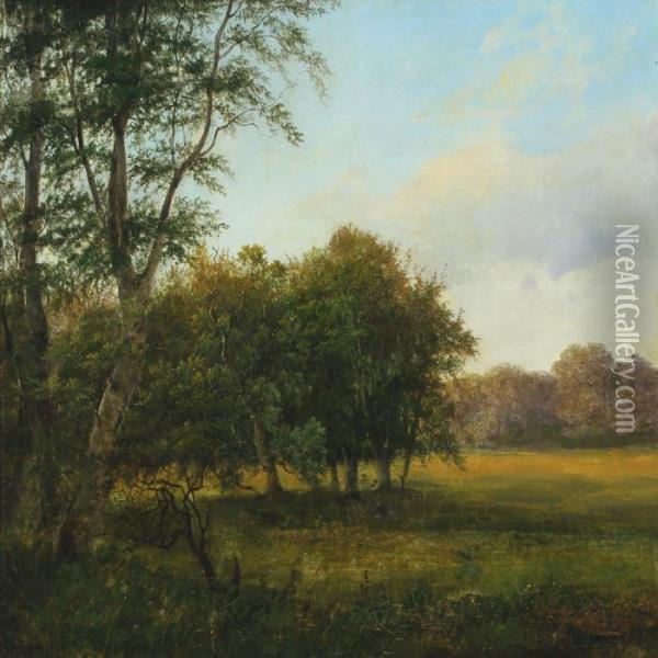 Summer's Day In The Forest Oil Painting - Christian Zacho