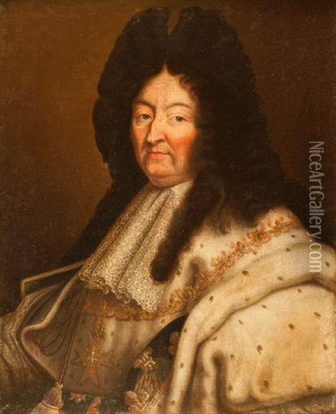 Portrait Du Roi Louis Xiv Oil Painting - Hyacinthe Rigaud