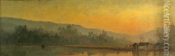 Evening Landscape (no.55) Oil Painting - Gideon Jacques Denny