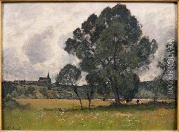Paysage Presume D'auvers-sur-oise Oil Painting - Paul Lecomte
