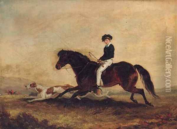 The Second Earl of Craven following a Hunt Oil Painting - Edmund Bristow