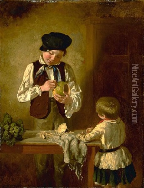 The Young Craftsman Oil Painting - James Malcolm Stewart