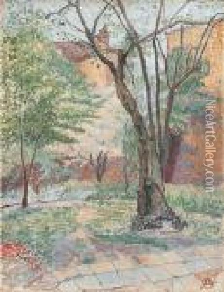 The Nut Tree Oil Painting - Lucien Pissarro