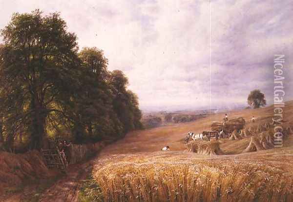 Bringing in the Harvest Oil Painting - Edmund George Warren