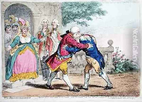The Reconciliation Oil Painting - James Gillray
