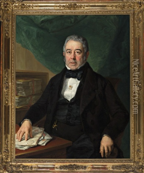 Retrato De D. Ramon De Usia Y De Ibarrola Oil Painting - Vicente Lopez y Portana