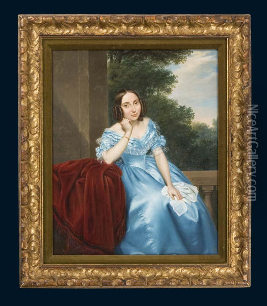 Biedermeier-damenportrat Oil Painting - Ziegler Josef