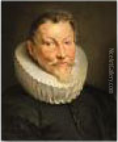 Portrait Of Jan Brandt, Head And Shoulders Oil Painting - Peter Paul Rubens