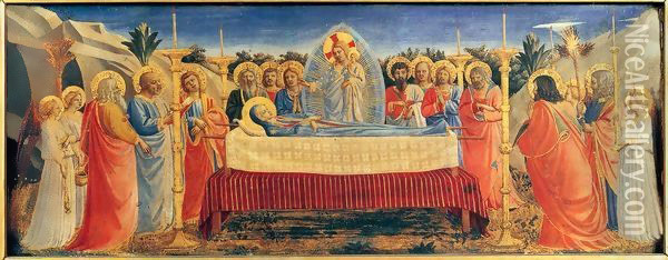 Dormition of the Virgin Oil Painting - Angelico Fra
