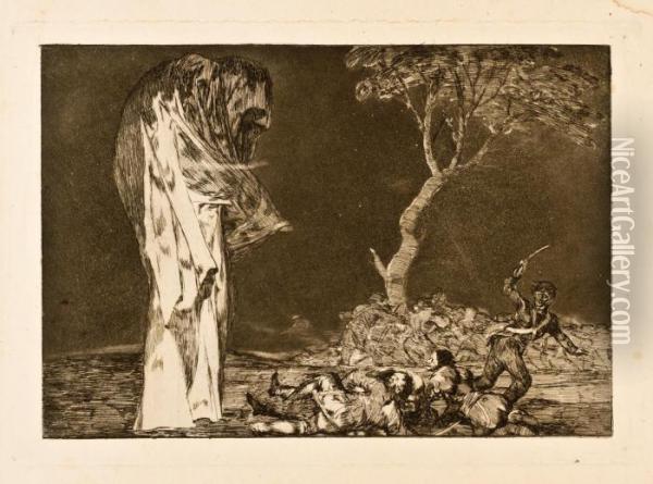 Por Temor No Pierdas Honor (disparate De Miedo) Oil Painting - Francisco De Goya y Lucientes