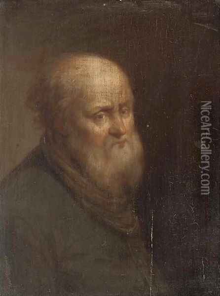 Portrait of an old man Oil Painting - Cornelis Van Poelenburgh
