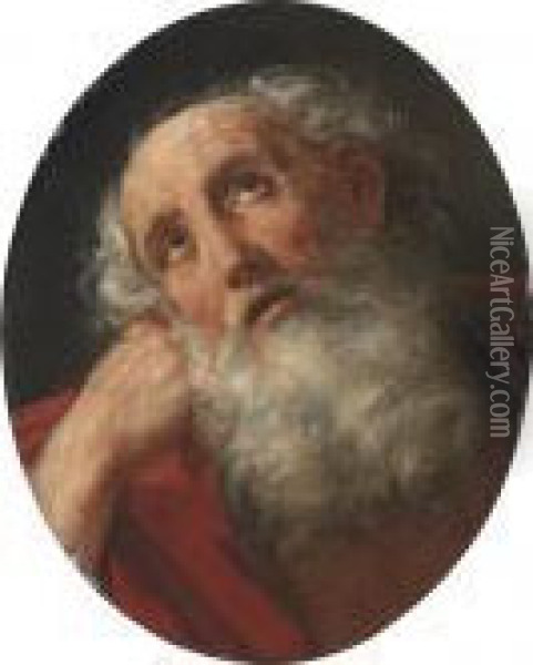 The Penitent Saint Peter Oil Painting - Guido Reni