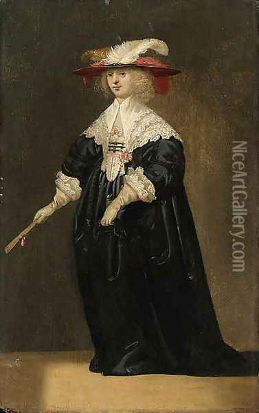 Portrait of a lady 2 Oil Painting - Jacob Fransz van der Merck