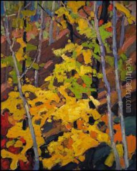 Autumn Woods Oil Painting - Franklin Carmichael