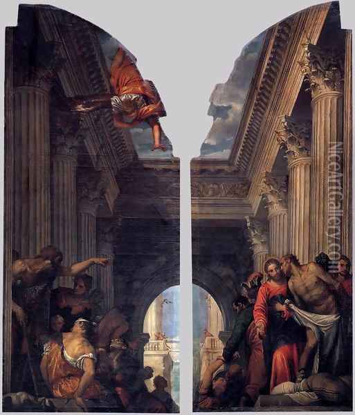 Healing of the Lame Man at the Pool of Bethesda Oil Painting - Paolo Veronese (Caliari)