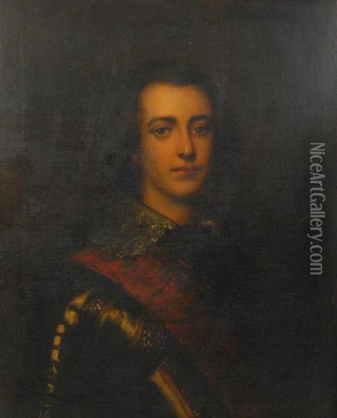 Portrait Of A Young Man In Armor Oil Painting - Claes Cornelisz Moeyaert