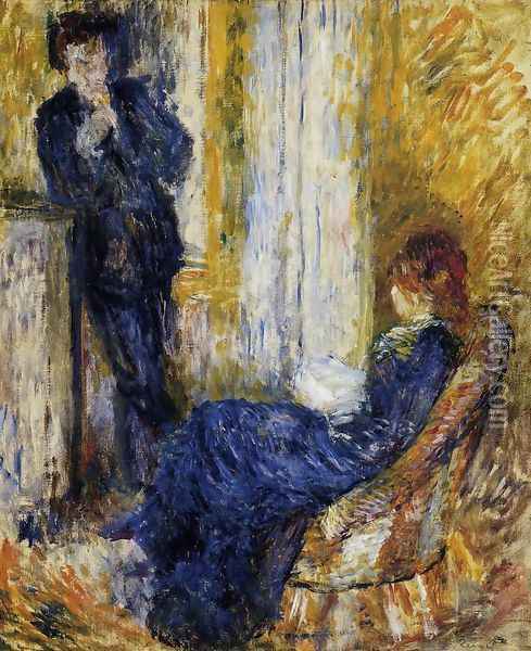 By The Fireside Oil Painting - Pierre Auguste Renoir
