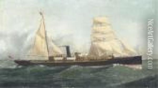The Auxiliary Steamer Ardlethen Of Aberdeen Oil Painting - John Henry Mohrmann