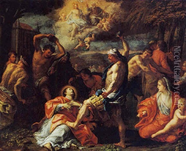 The Stoning Of St. Stephen Oil Painting - Luigi Garzi