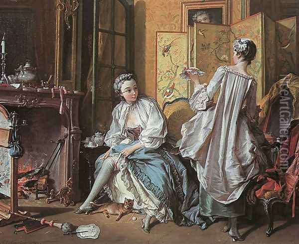 La Toilette 1742 Oil Painting - Francois Boucher