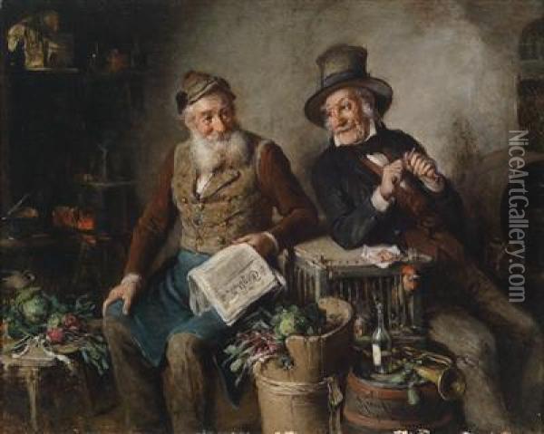Good Friends Oil Painting - Hermann Kern
