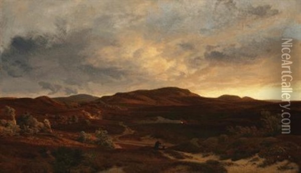 Wilseder Berg Oil Painting - Johann Valentin Ruths