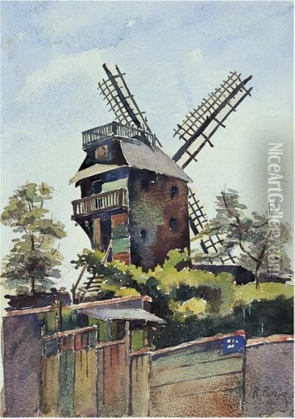 Moulin De La Galette Oil Painting - Renato, Rene Paresce