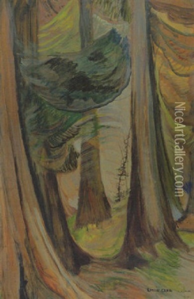 Forest Swirl Oil Painting - Emily Carr