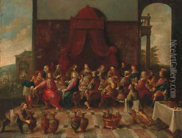 The Marriage Feast at Cana Oil Painting - Frans II Francken
