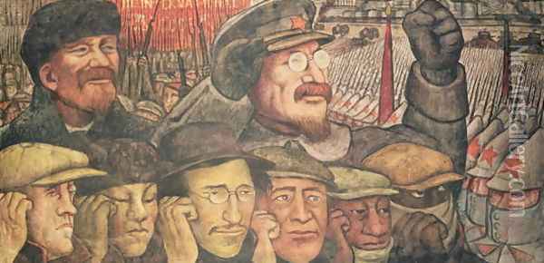 The Third International, Moscow 1917 Oil Painting - Diego Rivera