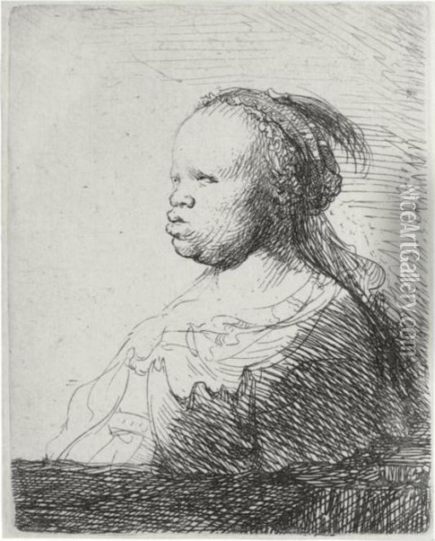 The White Negress (b., Holl. 357; H. 364; Bb. 30-17) Oil Painting - Rembrandt Van Rijn
