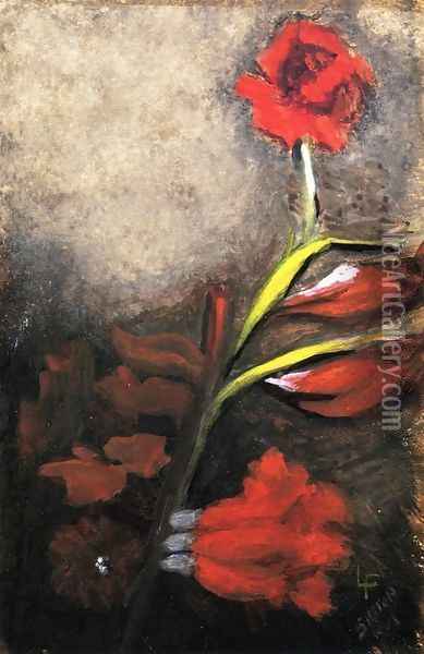 Gladiolus Oil Painting - Louis Charles Moeller