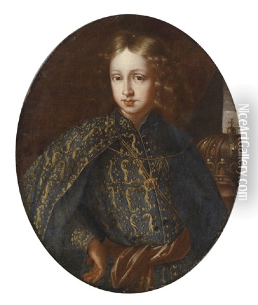 Bildnis Des Spateren Kaisers Joseph I. (1678-1711) Als Konig Von Ungarn Oil Painting - Benjamin Von Block