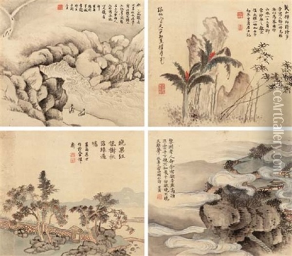 Landscapes (album W/12 Leaves) Oil Painting -  Xie Lansheng
