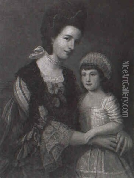Mother And Chile Oil Painting - Nathaniel Dance Holland (Sir)