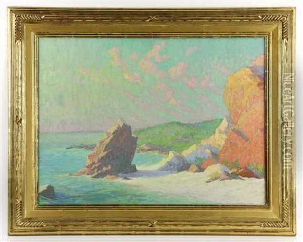 California Coast Oil Painting - Frank Reed Whiteside