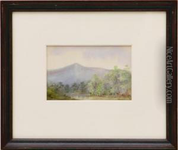 Carolina Mountain Landscape With River Oil Painting - Louis Rowell
