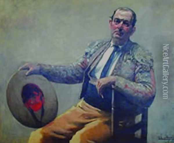 Picador Sentado Oil Painting - Andres (Comte) Parlade y Heredia