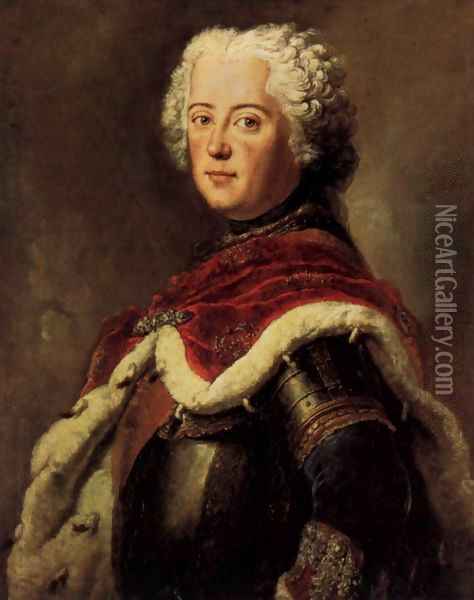 Frederick the Great as Crown Prince Oil Painting - Antoine Pesne