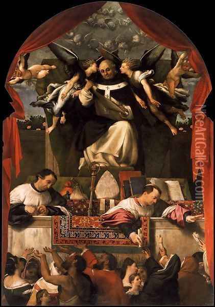 The Alms of St Anthony 2 Oil Painting - Lorenzo Lotto