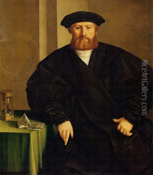 Portrait Of Maximilian Oelhaven Oil Painting - Georg Pencz