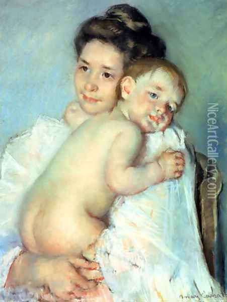 The Young Mother Oil Painting - Mary Cassatt