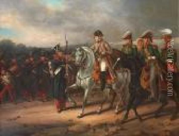 Napoleon And His Generals Oil Painting - Antoine-Jean Gros