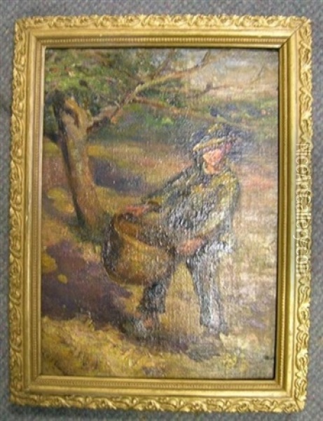 The Young Fruit Picker Oil Painting - Laura Fidler
