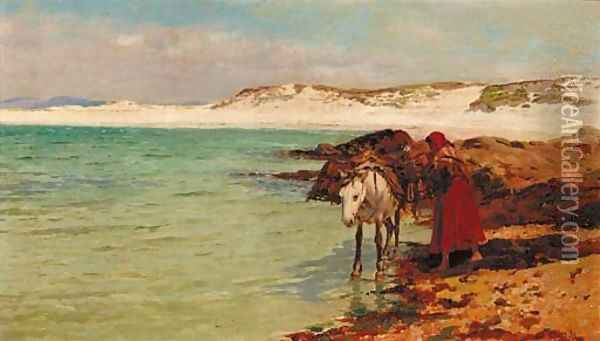 Gathering seaweed Oil Painting - Charles Napier Hemy